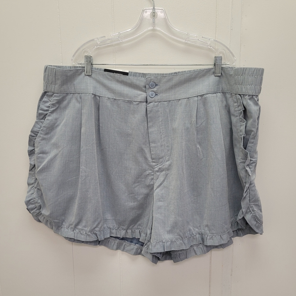 Who What Wear Sky Blue High Waist Women's Shorts
